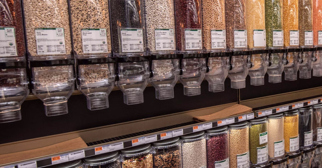 a bulk food department with Trade Fixtures merchandising solutions